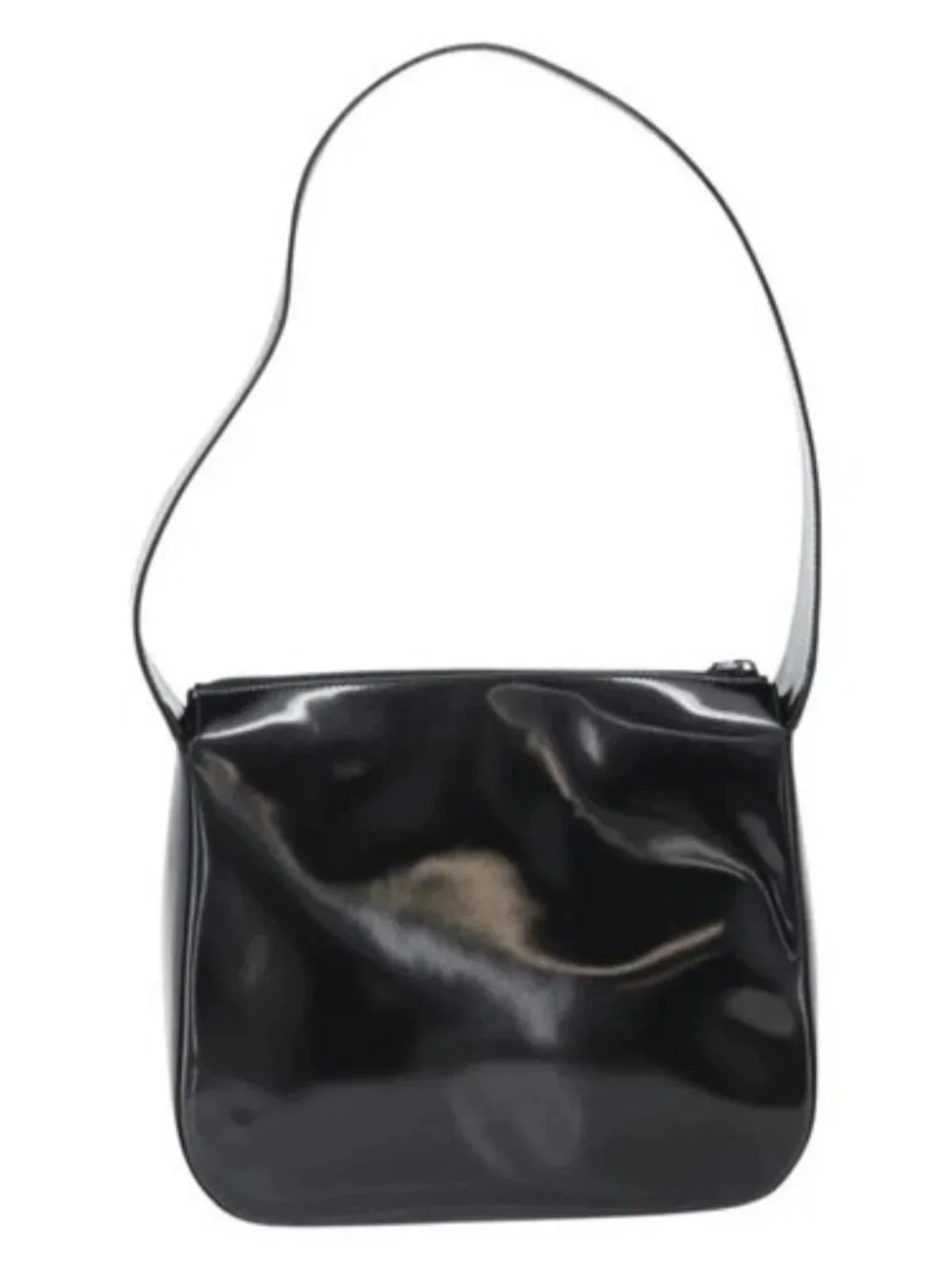 GUCCI Shoulder Bag Enamel Black 001 1364 1703 Auth 182536 - Picture 3 of 16